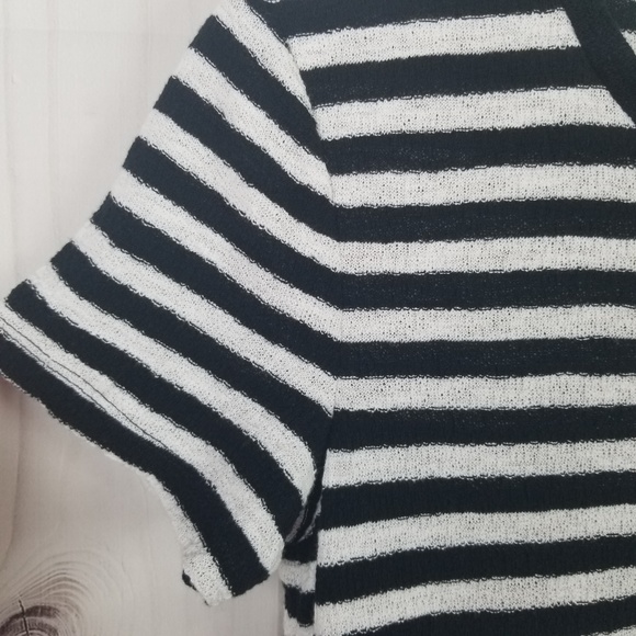 NWT Madewell Modern Stripe Side-Tie T-Shirt - Picture 3 of 6